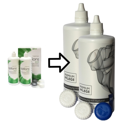 Options Pure Ersatz - Premium Pflege All In One Hyaluron 2x360ml / 2 Behälter