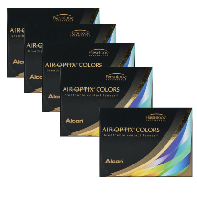 AIR OPTIX COLORS (Alcon) XL Sparpack 5 x 2 Monatslinsen einer Stärke und Farbe - versandkostenfrei-