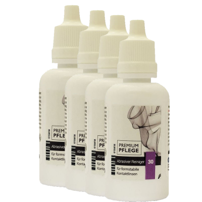 Premium Pflege hart abrasiver Hartlinsenreiniger 4 x 30ml