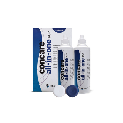 HECHT Concare all-in-one RGP Vorteils-Set (2 x 200 ml) | Pflegemittel für harte Kontaktlinsen
