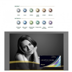 AIR OPTIX COLORS (Alcon) XL Sparpack 5 x 2 Monatslinsen einer Stärke und Farbe - versandkostenfrei-