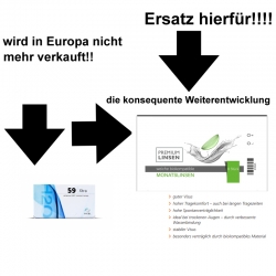 Extreme H2O Xtra 59% Nachfolger für Europa die Premium Linse biokompatible Monatslinsen 6er Box
